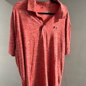 Under Armour Men's Heathered Red Polo